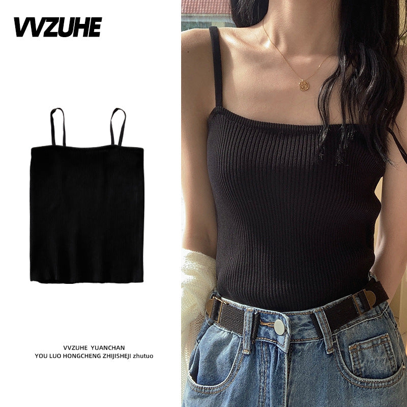 Dopamine tops Free shipping Tattoo Pink Dopamine Wear Seaside Small Suspender Female Sexy Neck Wear Vest Sweet Spicy Thai Top Spice Girl Summer