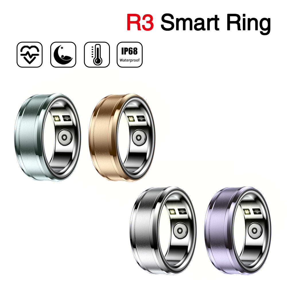Fashion women's wear Cross-Border Smart Wear Smart Ring Waterproof Blood Oxygen Ring Step Counting Calories R3 Healthy Sleep Ring