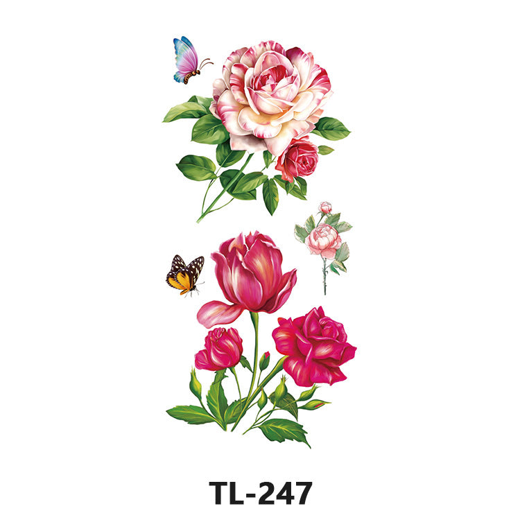 Free shipping Tattoo Waterproof Tattoo Sticker Fresh Flowers Stickers Sexy Plant Tattoo Small Picture Flower Tattoo Sticker in Stock Wholesale