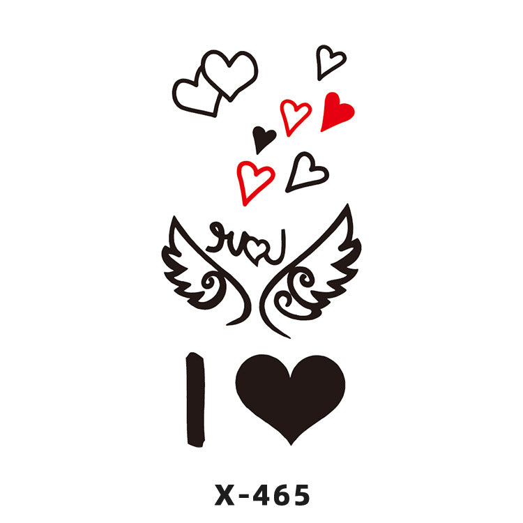 Free shipping Tattoo Tattoo Sticker Paper Waterproof Love Heart Man and Woman Cartoon Personality Couple Long Lasting Flower English Letters Fresh Tattoo Sticker