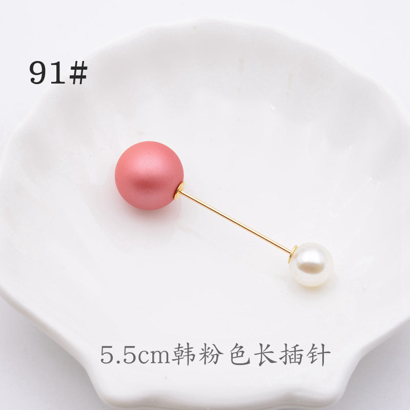 配饰胸针防走光珍珠胸针 女一字高档胸花别针蝴蝶插针丝巾扣 裙口收腰神器