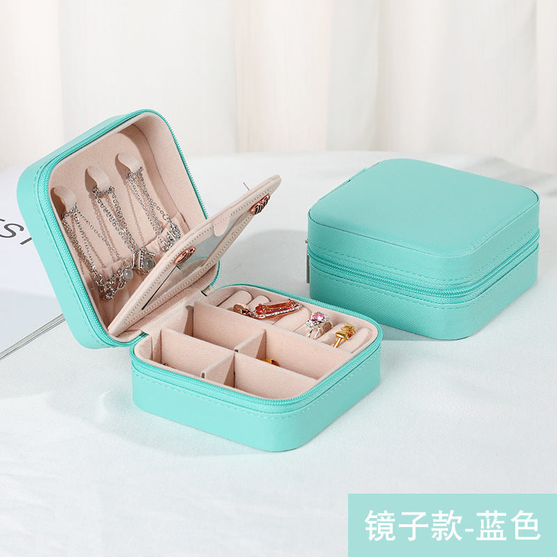 简约透明防尘耳环耳钉项链首饰盒多格收纳盒戒指设计饰品盒子批发