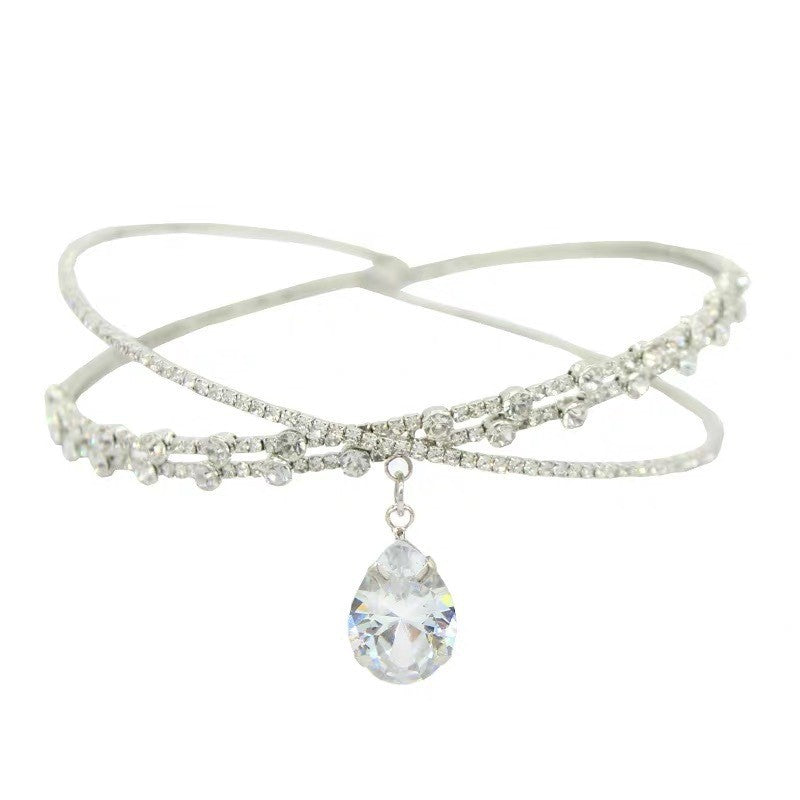 Diamond  jewelry Oval necklace Fashion high touch collarbone chain niche design high-cold-wind styl  necklaces