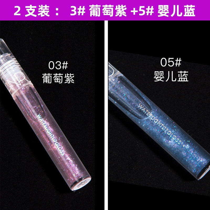 透明水光口红唇蜜珠光带闪镜面润泽唇釉嘟嘟玻璃唇保湿唇乳女学生平价