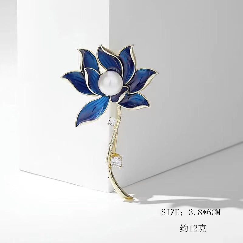 配饰胸针欧美水钻胸针女士合金胸花多款可选珍珠花朵配饰批发
