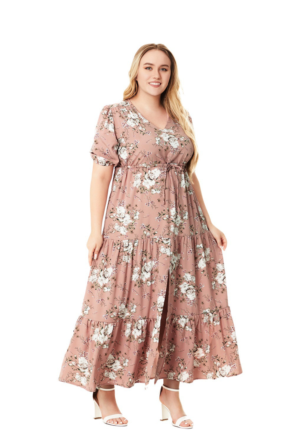 Fashion women's wear 2024 plus Size Women's Clothing Summer New Bohemian Print Loose Dress Sq0217
