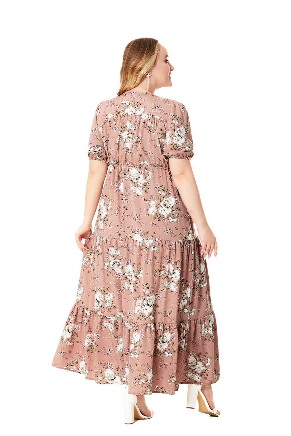 Fashion women's wear 2024 plus Size Women's Clothing Summer New Bohemian Print Loose Dress Sq0217