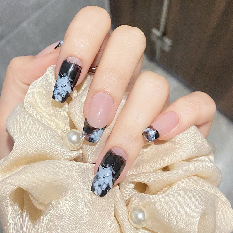 陨石拿铁欧美穿戴甲片美甲贴片指甲贴片假指甲穿戴美甲成品外贸款