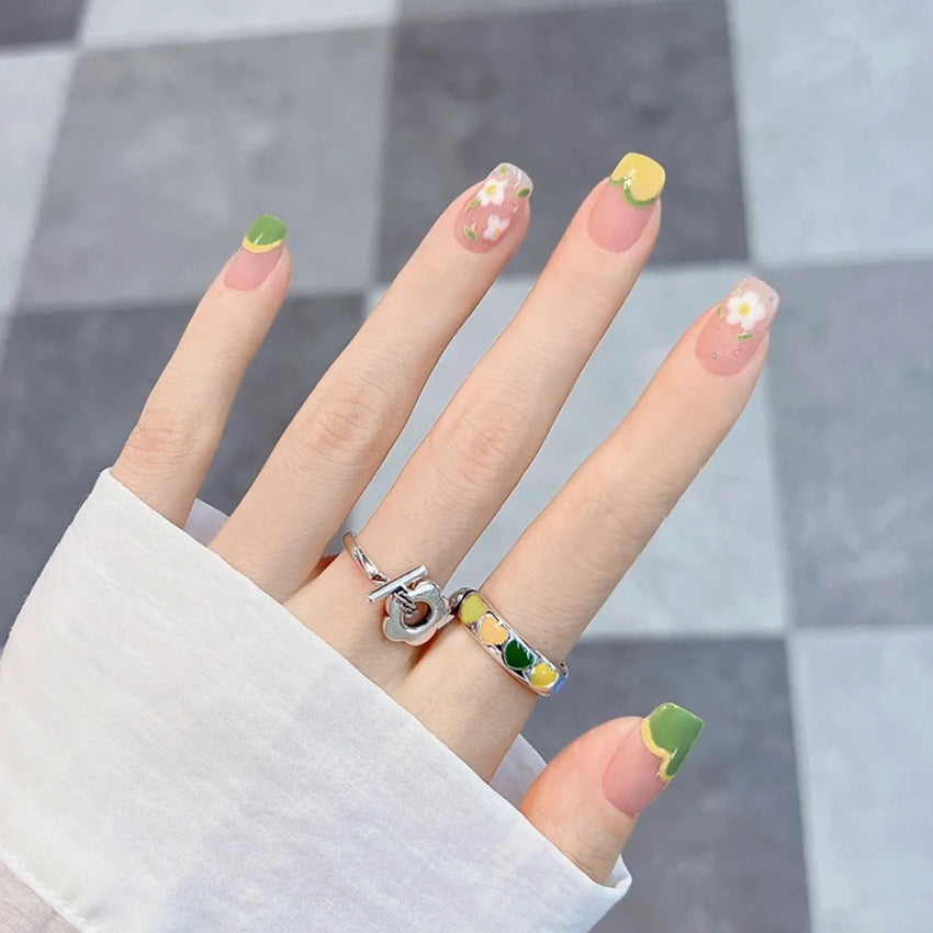 Fashion  nail Fresh Wear Armor Removable Nail Patch Nail Sticker Nail Stickers Fake Nails Wearable Nail Stickers A22