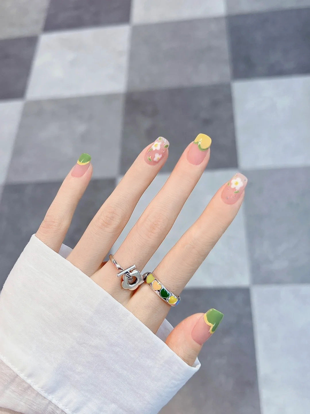 Fashion  nail Fresh Wear Armor Removable Nail Patch Nail Sticker Nail Stickers Fake Nails Wearable Nail Stickers A22