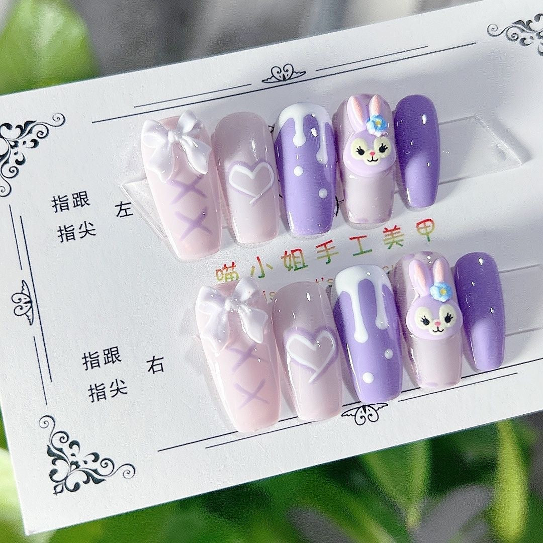 Miss Meow Handmade Manicure Ins Style Kaxing Delu Detachable Finished Patch