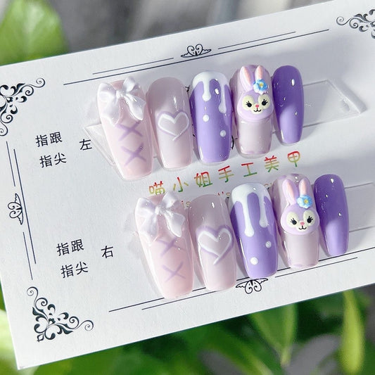 Miss Meow Handmade Manicure Ins Style Kaxing Delu Detachable Finished Patch