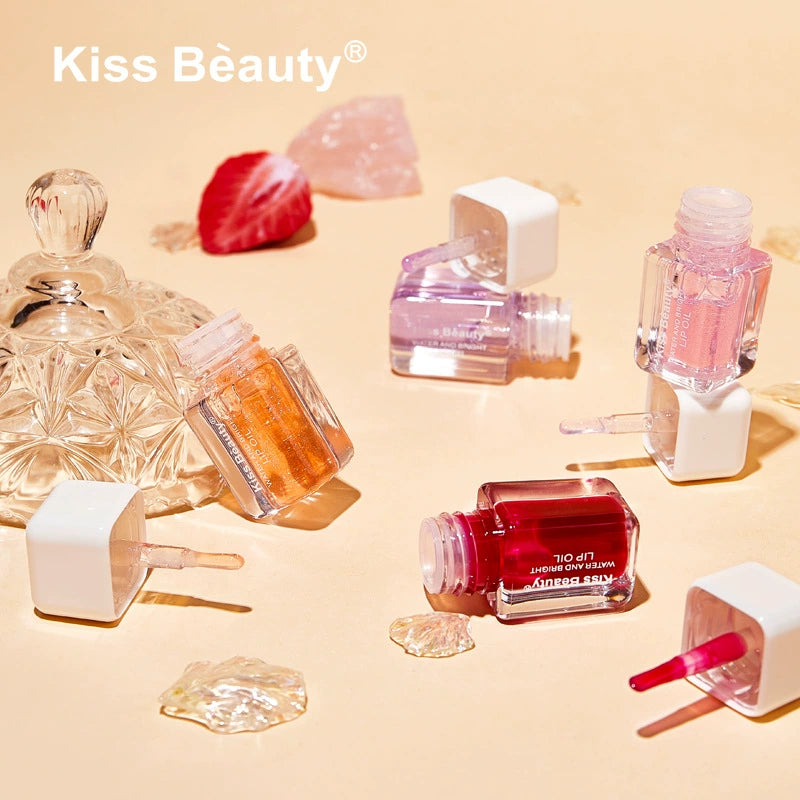 嘟嘟唇保湿滋润口红唇蜜珠光带闪镜面唇釉 Kiss Beauty水感透亮唇油