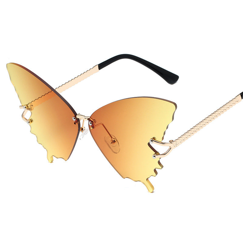 Women's fashion glasses 新款女士蝴蝶太阳镜时尚大框渐变色墨镜欧美潮流ins街拍太阳眼镜