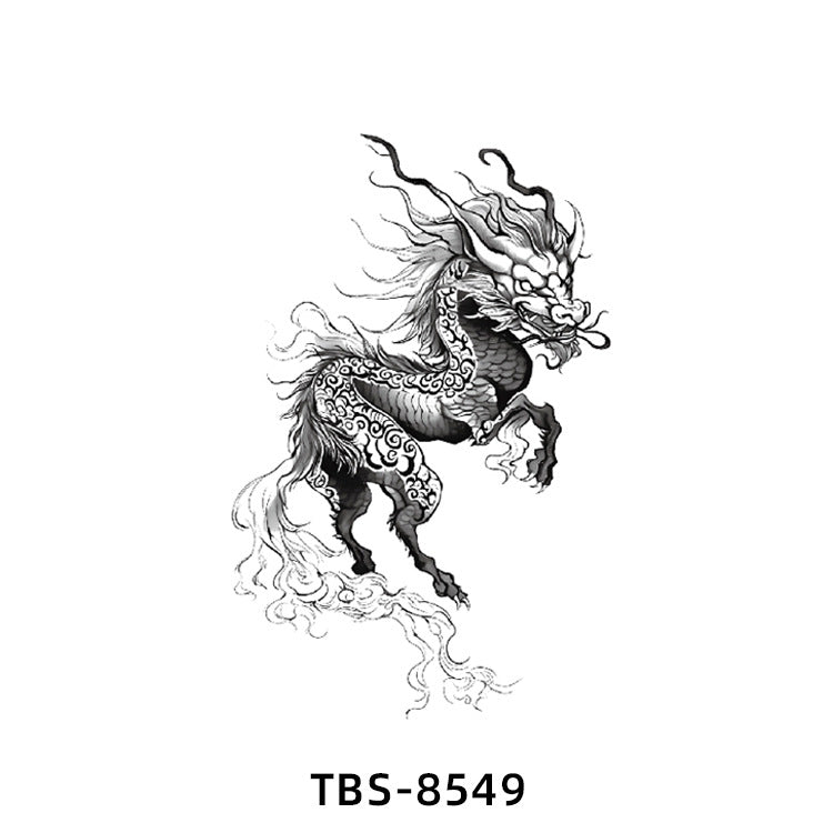 Free shipping Tattoo Small Full Arm Waterproof Tattoo Sticker Half Sleeve Arm Lion Animal Long-Lasting Cross-Border European and American Tattoo Sticker Paper Tattoo