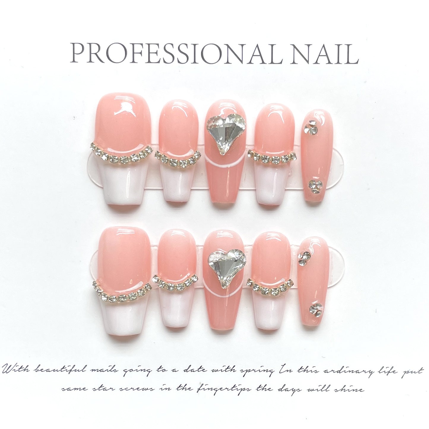 Hand-Made Nail White Cherry Red Cat Eye Red Heart Queen Nail High-Grade Red White Nail Stickers