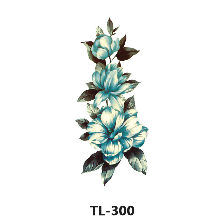 Free shipping Tattoo Factory Wholesale Tattoo Sticker Waterproof Women's Long-Lasting Rose Fresh Flowers Internet Celebrity Big Flower Colorful Plant Tattoo