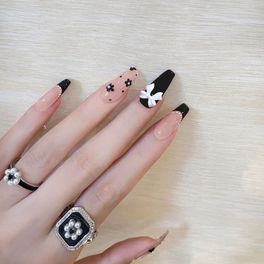 Fashion  nail Wear a Nail Stickers Nail Patch Fake Nails Detachable Bow Nail Tip Nail Sticker X14