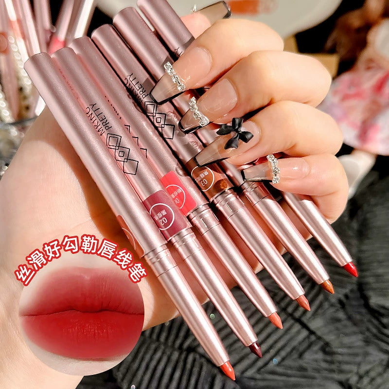 MK旋转口红唇线笔口红笔防水持久哑光女勾线唇笔彩妆小批量网红款