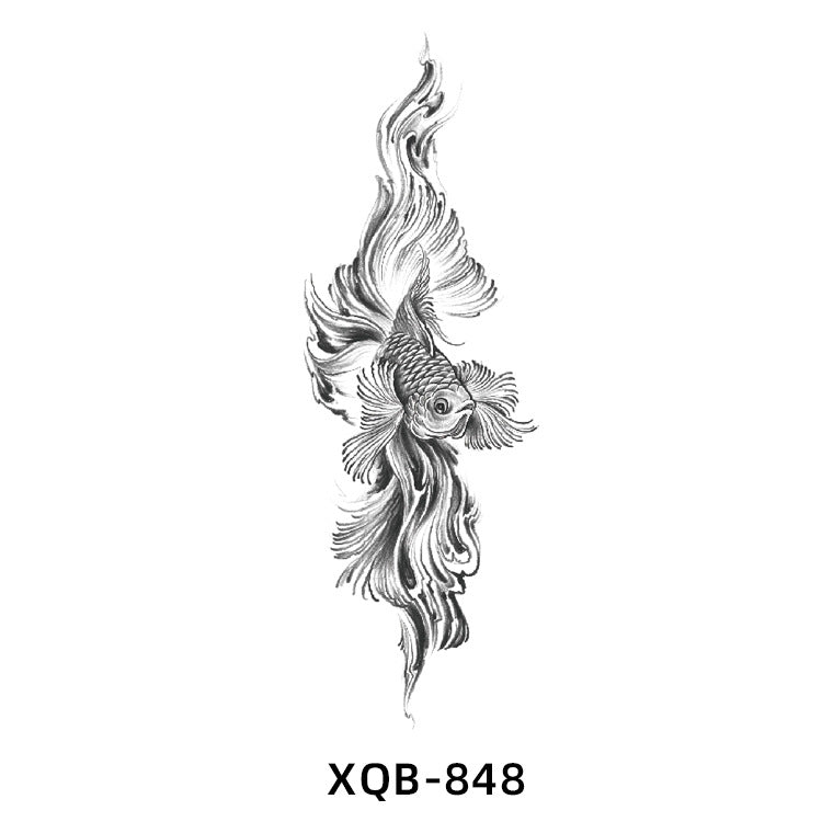 Free shipping Tattoo Small Full Arm Animal Tattoo Tattoo Sticker Half Sleeve Simulation Waterproof Black and White, Colored Flower Men and Women Tattoo Sticker Paper Wholesale