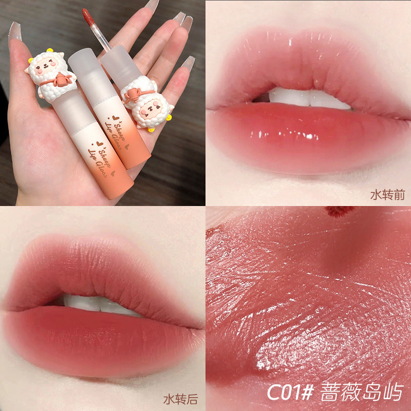 MANSLY立体小羊口红唇釉唇泥持久显白口红女平价学生秋冬小众品牌唇彩