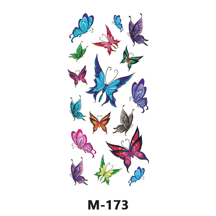 Free shipping Tattoo Wholesale New Tattoo Sticker Long Lasting Waterproof Stickers English Alphabet Letters Flowering and Fruiting Color Arm Half Sleeve Simulation Tattoo Sticker