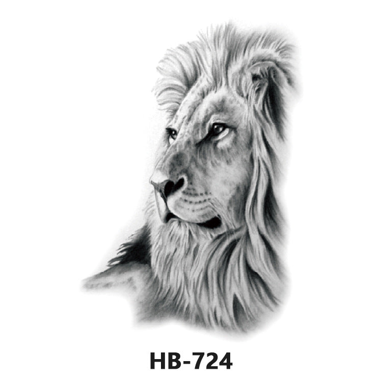 Free shipping Tattoo Wholesale Flower Arm Rose Half Sleeve Black and White Thigh Waterproof Fox Animal Dark Internet Celebrity Scar Covering Tattoo Sticker