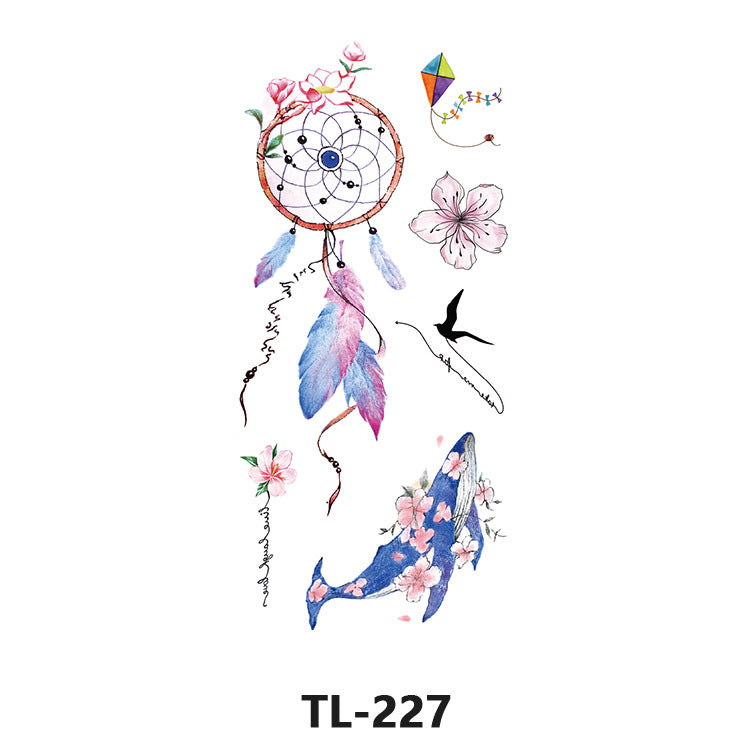 Free shipping Tattoo Factory Wholesale Fresh Tattoo Sticker Men's and Women's Flower Tattoo Stickers in Stock Direct Selling to Map Colorful Flowers