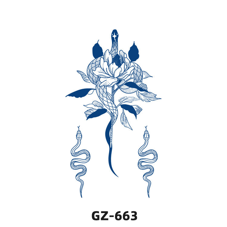 Free shipping Tattoo Herbal Juice Tattoo Sticker Semi-Permanent Fresh Plant Long-Lasting Simulation Stickers Tattoo Waterproof Non-Reflective Men and Women