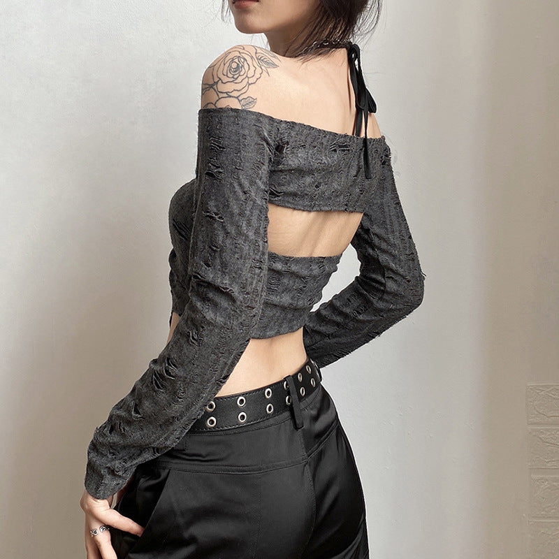 Free shipping  summer new women's clothing solid color slim-fitting navel fashion pleated neck collar T-shirt tops