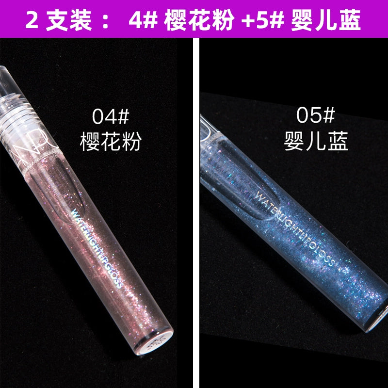 透明水光口红唇蜜珠光带闪镜面润泽唇釉嘟嘟玻璃唇保湿唇乳女学生平价
