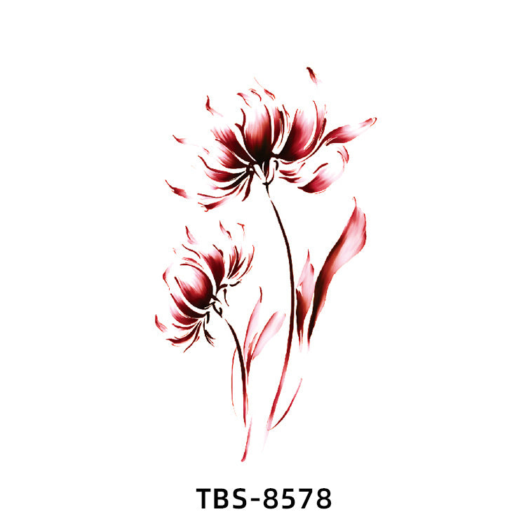 Free shipping Tattoo In Stock Wholesale Small Full Arm Tattoo Sticker Waterproof Sweatproof Animal Color Half Sleeve Arm Flower Tattoo Sticker Paper Tattoo