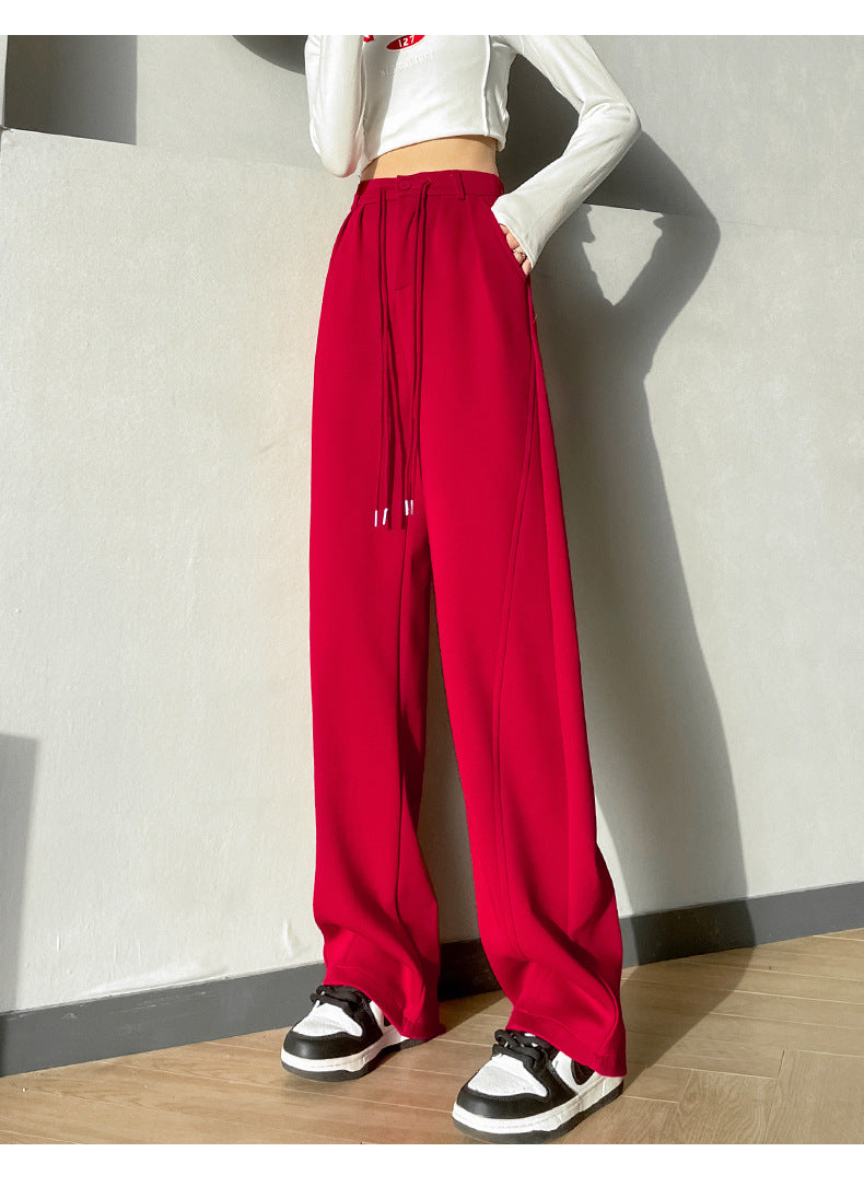 Fashion women's wear New American Style Narrow Banana Pants Women's High Waist Drooping Sports Trousers 2023 Spring and Autumn Straight Casual Pants Wide Leg Pants