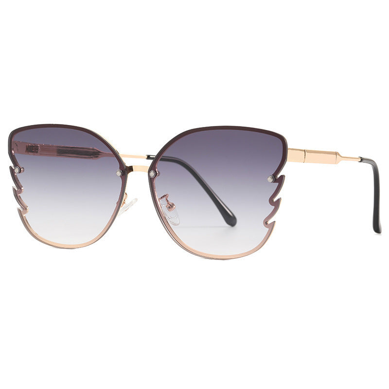 Women's fashion glasses 欧美大框架蝴蝶新款潮流太阳眼镜女街拍复古百搭墨镜女大框眼镜