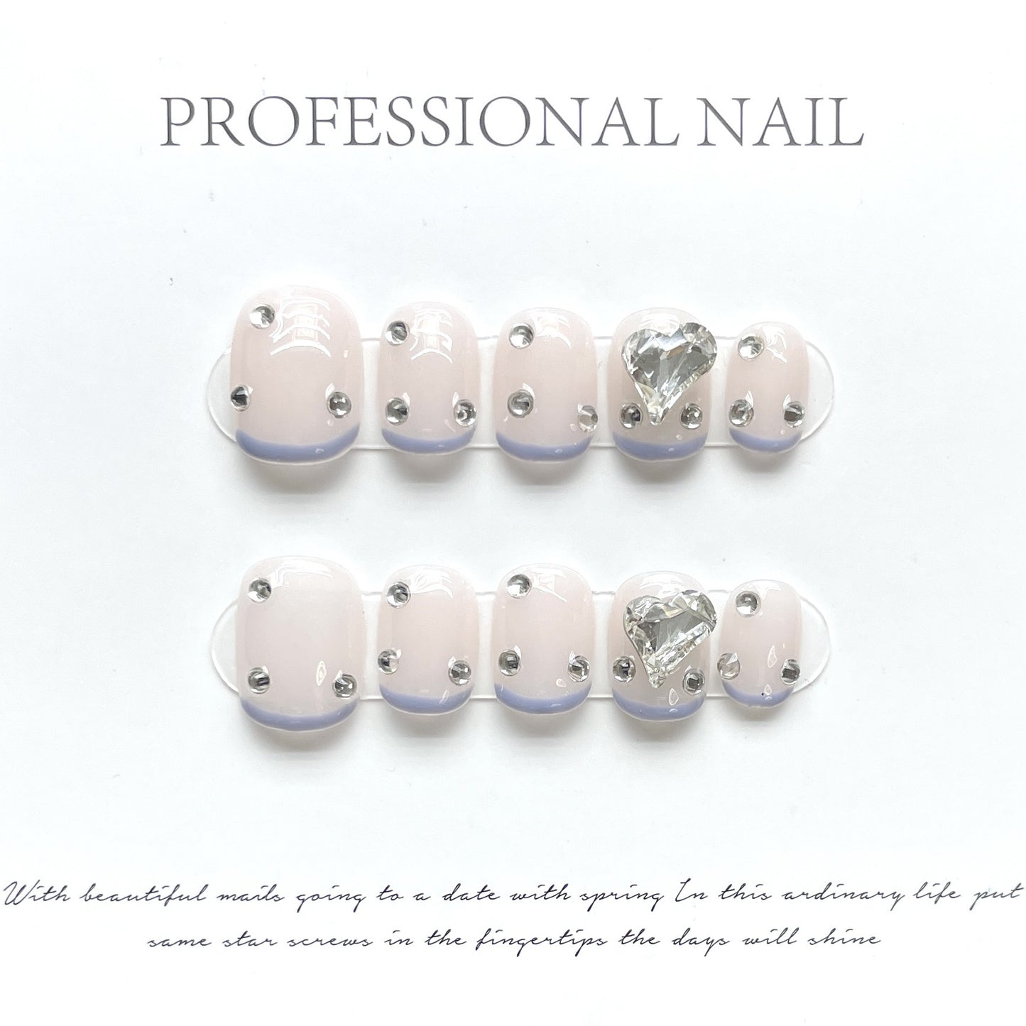Hand-Made Nail White Cherry Red Cat Eye Red Heart Queen Nail High-Grade Red White Nail Stickers