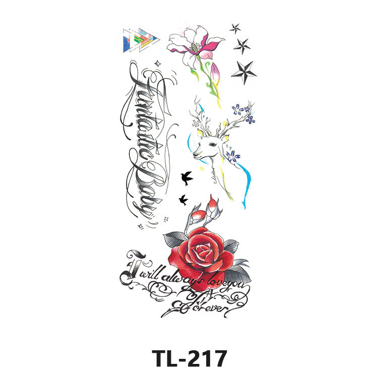 Free shipping Tattoo Factory Wholesale Fresh Tattoo Sticker Men's and Women's Flower Tattoo Stickers in Stock Direct Selling to Map Colorful Flowers