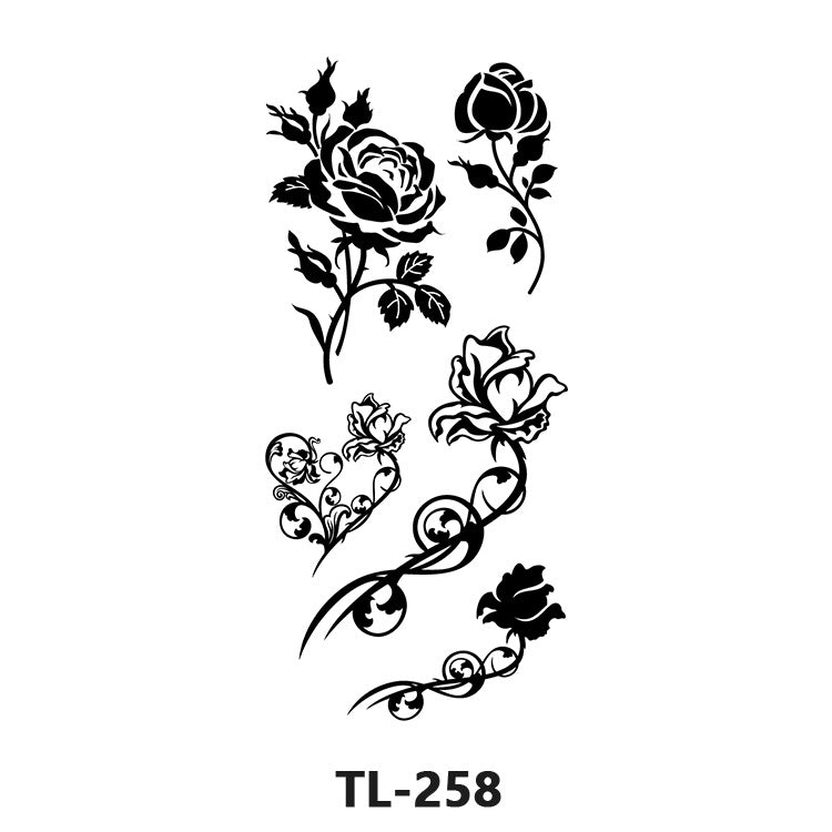 Free shipping Tattoo Waterproof Tattoo Sticker Fresh Flowers Stickers Sexy Plant Tattoo Small Picture Flower Tattoo Sticker in Stock Wholesale