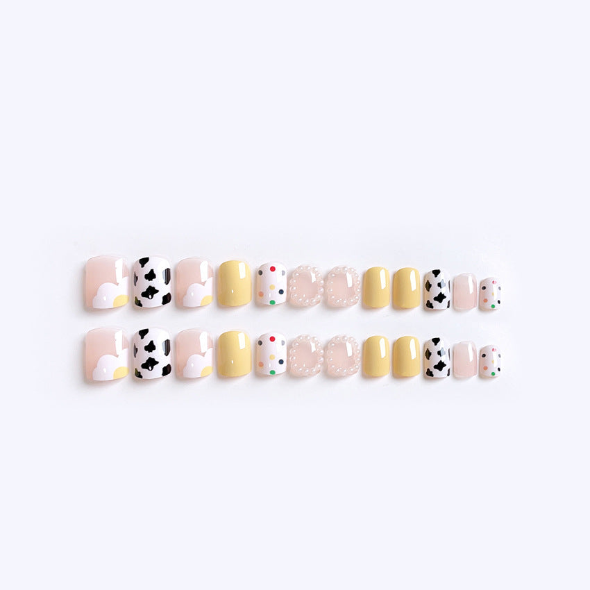 Fashion  nail Wearable Nail Patch Diamond Wear Armor Online Influencer Pop Nail Stickers Nail Tip Finished Product Fake Nails Nail X67