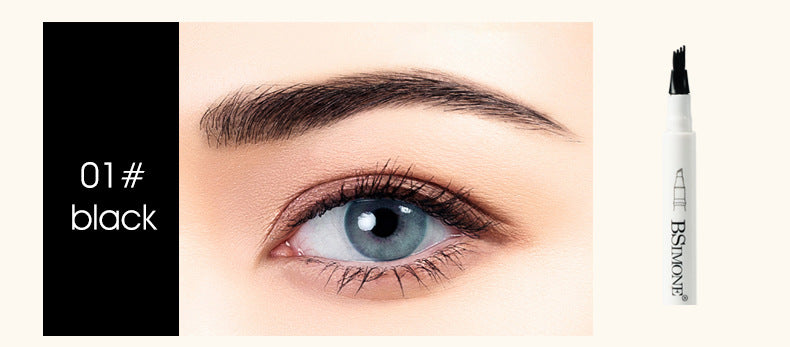 BSIMONE's best-selling makeup holding four pronged eyebrow pencil is waterproof, sweat resistant, and naturally won't take off makeup. It is a water-based eyebrow pencil