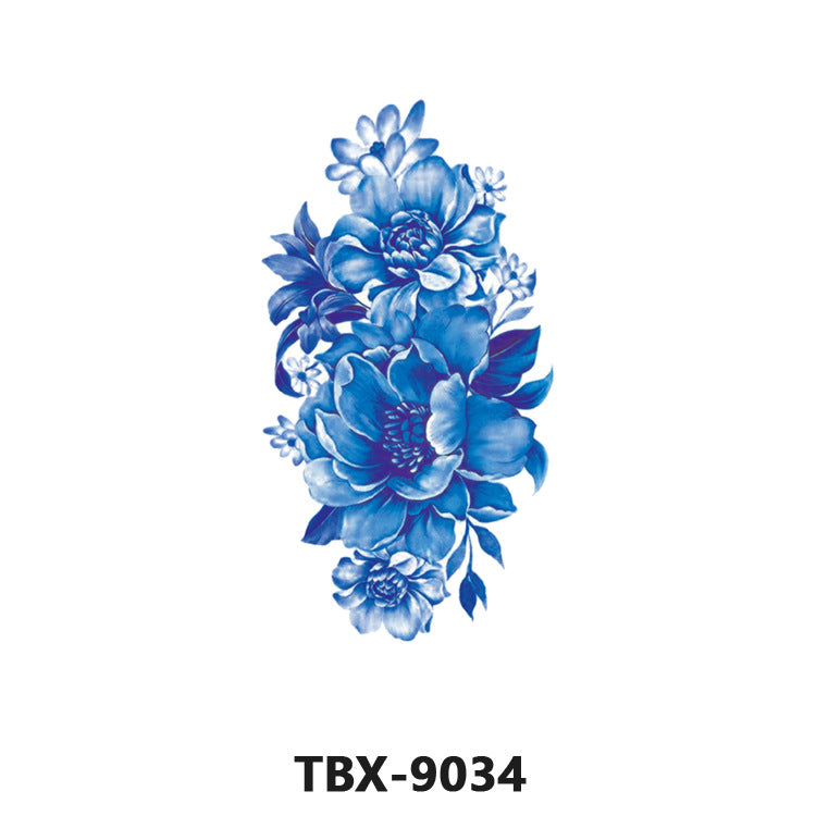 Free shipping Tattoo Waterproof Sweatproof Female Flower Tattoo Sticker Paper Plant Flower Party Sexy Rose Peony Plum Tattoo Sticker Tattoo
