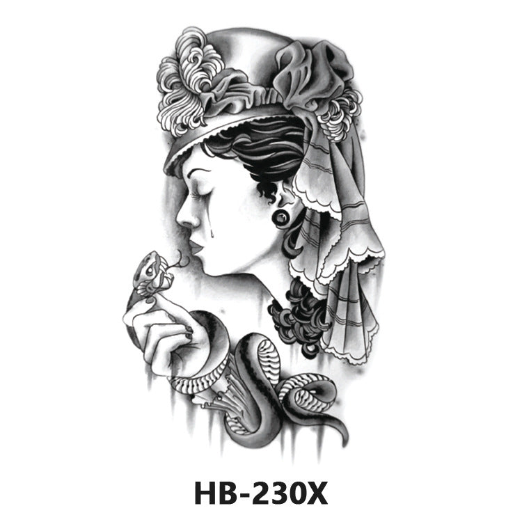 Free shipping Tattoo European and American Flower Personalized Wholesale Tattoo Sticker Waterproof and Durable Artificial Flower Arm Tattoo Temporary Chest Waist Sticker Tattoo
