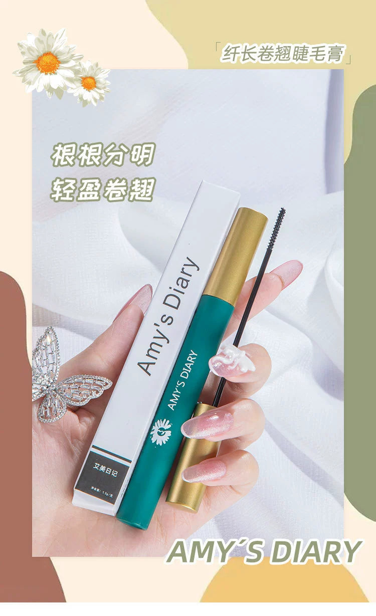 艾美日记防晕染睫毛膏不晕染拉长持久防水纤长卷翘浓密定型液正品