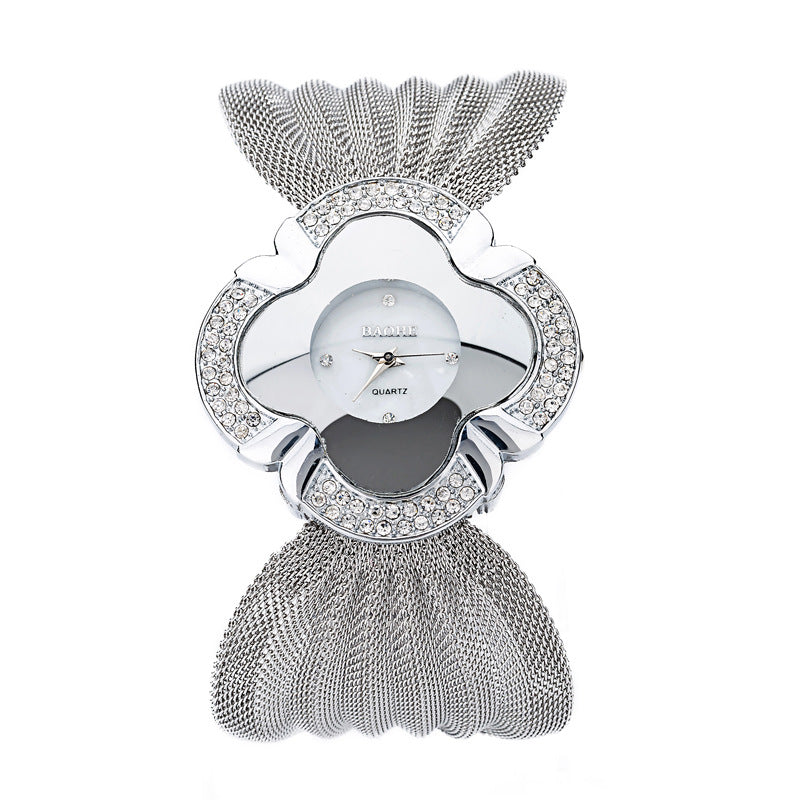 Fashion women's watchCross-Border AliExpress Fashion Mesh Strap Women's Quartz Watch European and American Fashion Butterfly Mesh Belt Women's Watch Wholesale