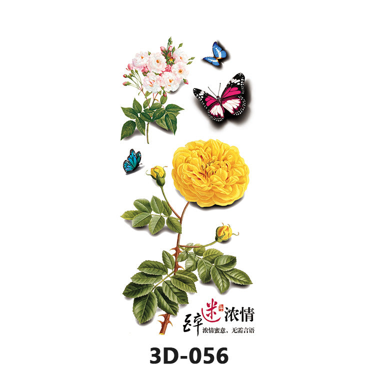 Free shipping Tattoo Wholesale Products in Stock New 3D Tattoo Sticker Temporary Waterproof Tattoo Sticker Stereo Color Printing Tattoo Butterfly Decal Tattoo Sticker