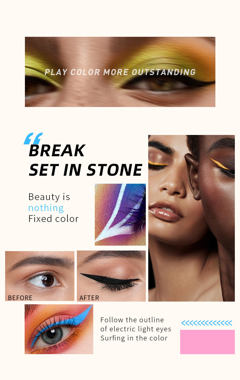 Color Liquid Eyeliner Amazon Makeup Waterproof Quick Dry Ultra Thin 12 color Eyeliner