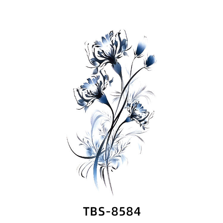 Free shipping Tattoo In Stock Wholesale Small Full Arm Tattoo Sticker Waterproof Sweatproof Animal Color Half Sleeve Arm Flower Tattoo Sticker Paper Tattoo