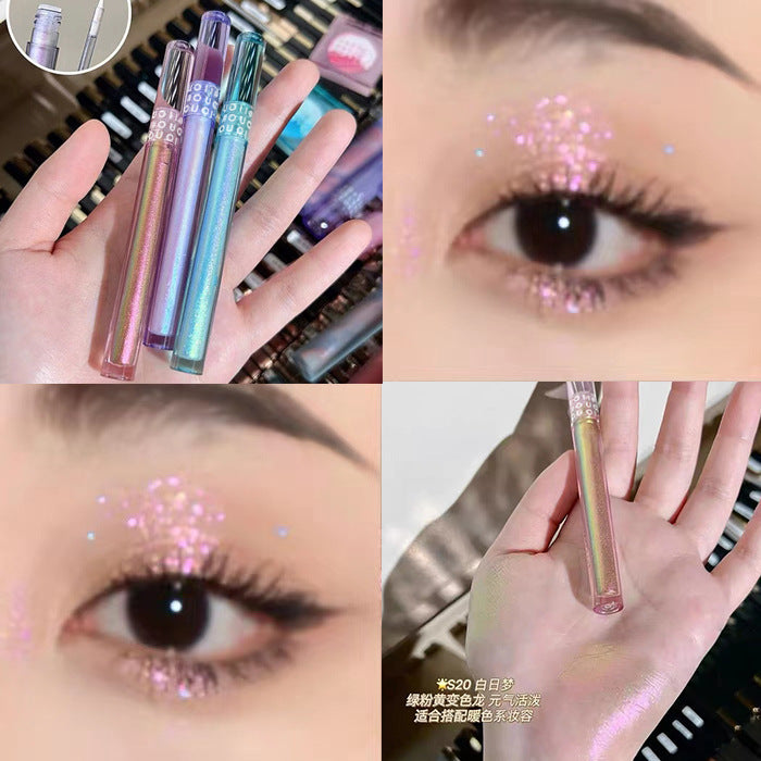 Gilded Fantasy Liquid Eyeshadow Fine Glitter Sequin Glitter Pink Pearlescent Silkworm Liquid Eyeshadow Pencil