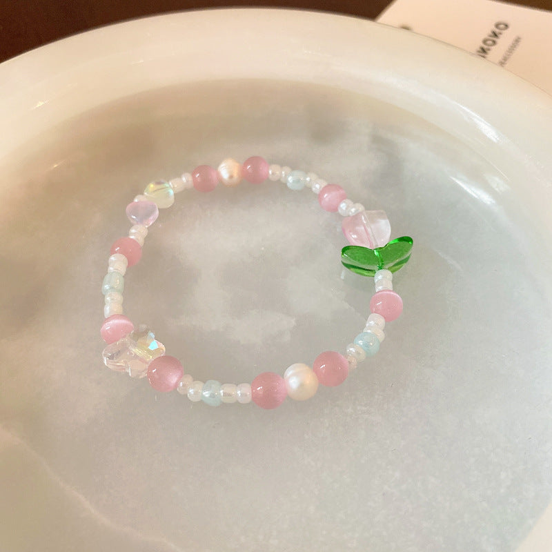 珠宝首饰多巴胺彩色陶瓷海星手链小众ins设计感手串闺蜜百搭diy手饰女批发
