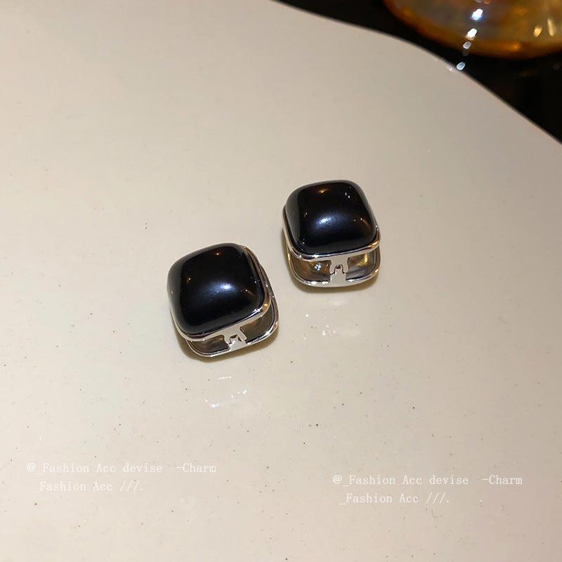 真金电镀方形几何耳扣东大门简约气质耳环复古百搭高级感耳饰