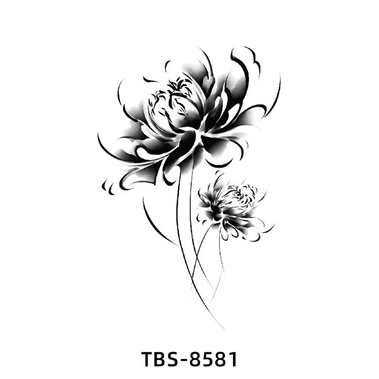 Free shipping Tattoo In Stock Wholesale Small Full Arm Tattoo Sticker Waterproof Sweatproof Animal Color Half Sleeve Arm Flower Tattoo Sticker Paper Tattoo